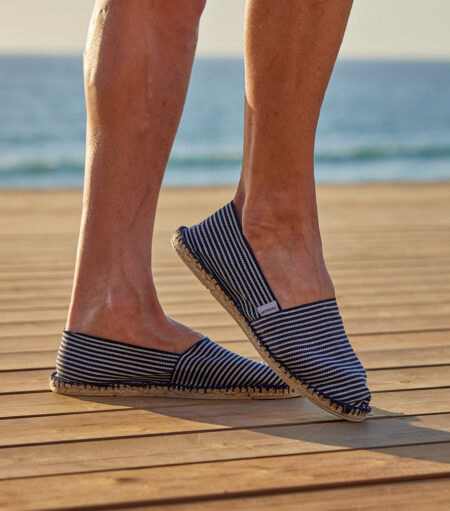 Nordala Espadrille Homme Rayée Fine Bleu – Stylish Men’s Striped Espadrilles in Blue