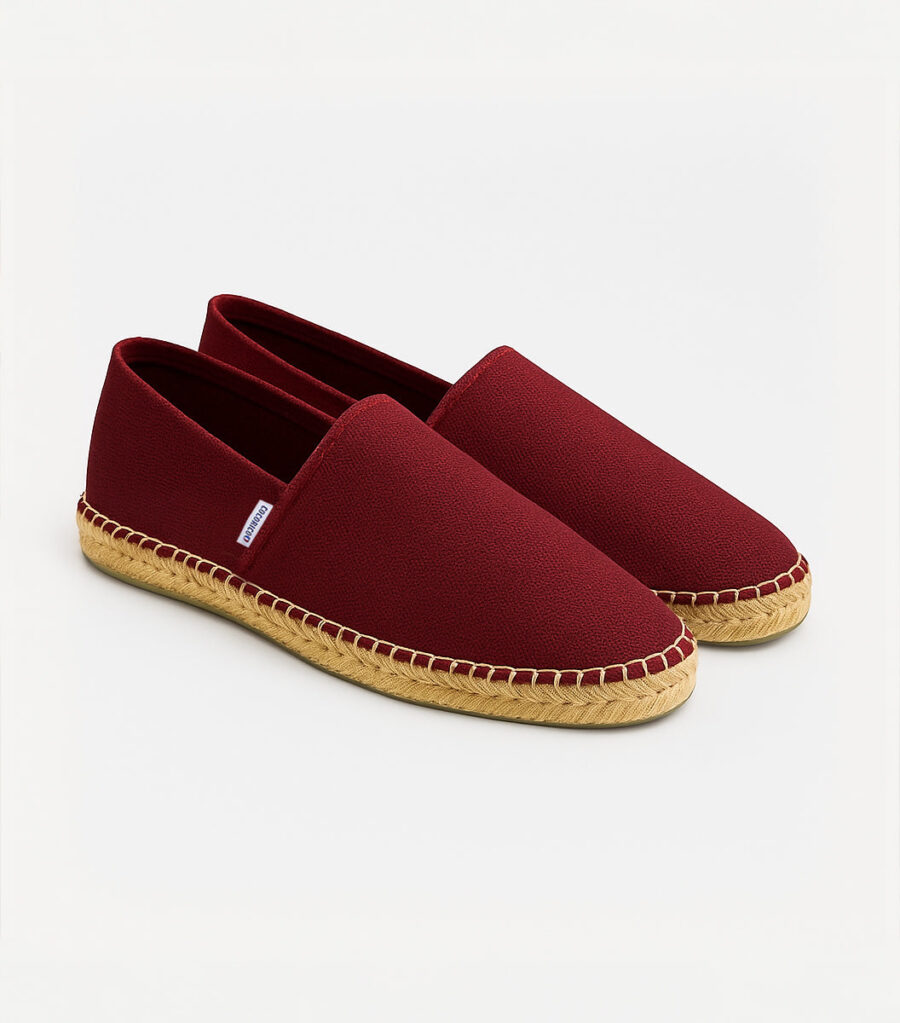 Nordala Espadrille Homme Bordeaux – Comfortable Men’s Espadrilles in Burgundy Red - Image 2
