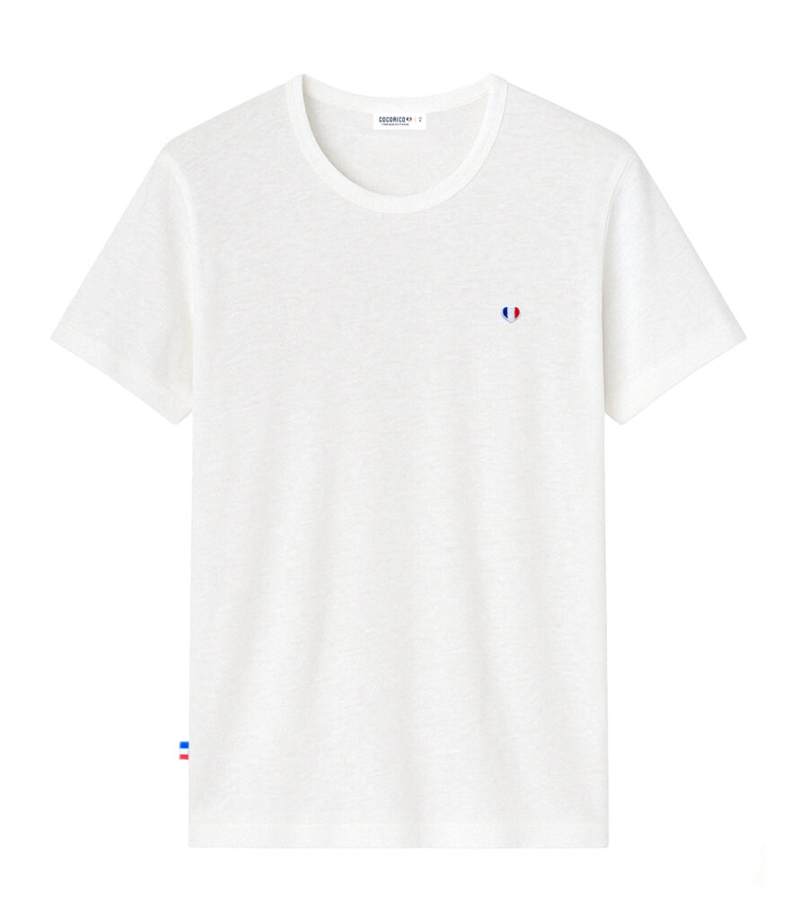 Nordala T-shirt Homme Lin Blanc – Classic Men’s Linen T-shirt in White - Image 3