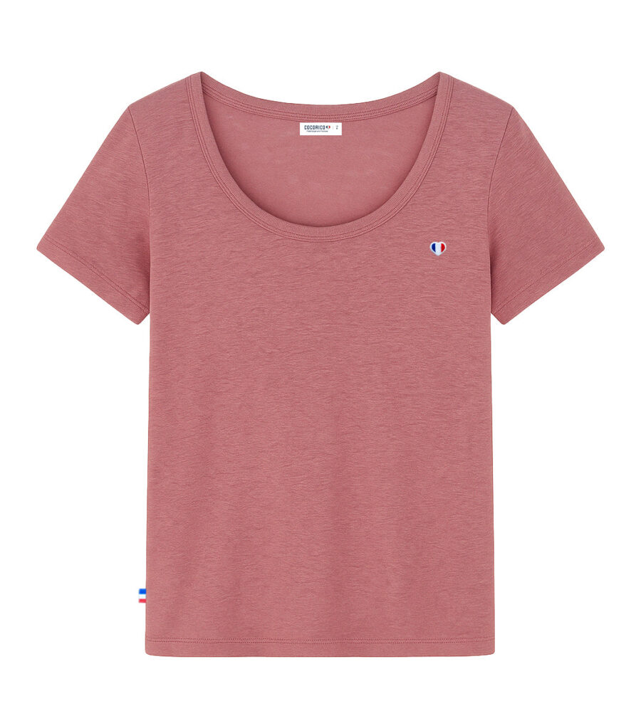 Nordala T-shirt Femme Lin Rose – Elegant Women's Linen T-shirt in Soft Pink - Image 3