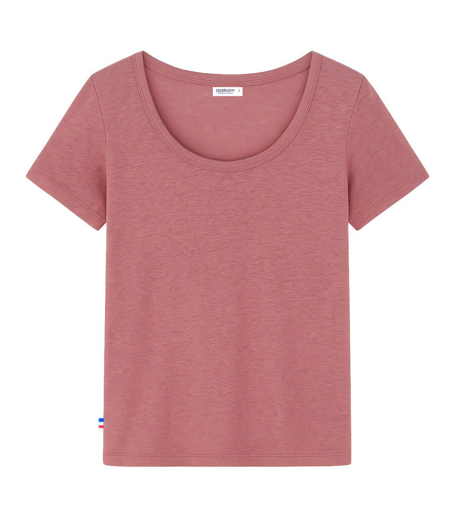 Nordala T-shirt Femme Lin Rose – Elegant Women's Linen T-shirt in Soft Pink - Image 3